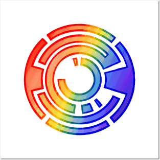 Rainbow circles Posters and Art